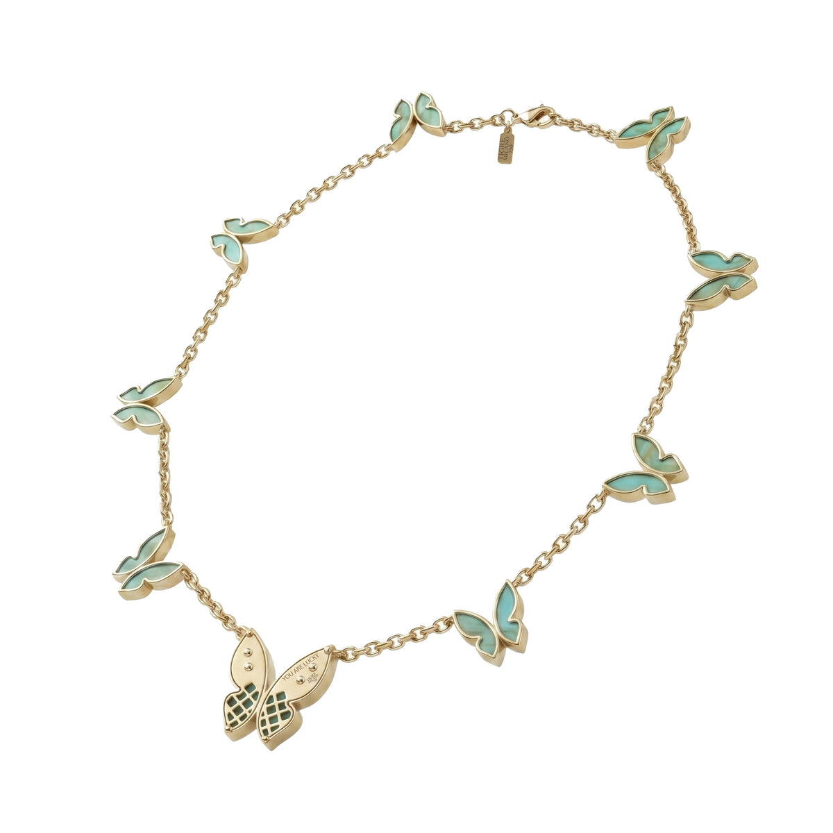 Farfalla Necklace, 9 Turquoise Motifs
