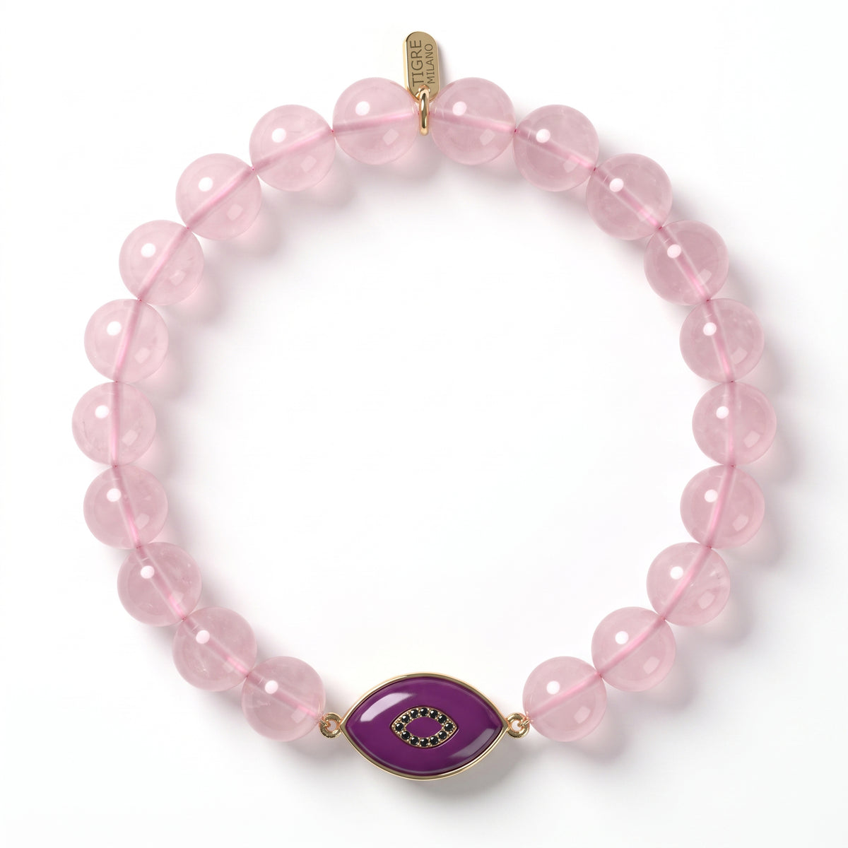 Regard Violet Eye Rose Quartz Bracelet