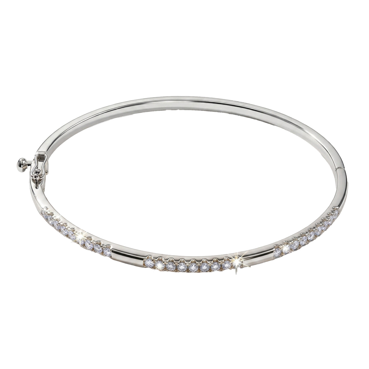Diamond Bracelet, 3 Sections, White Gold
