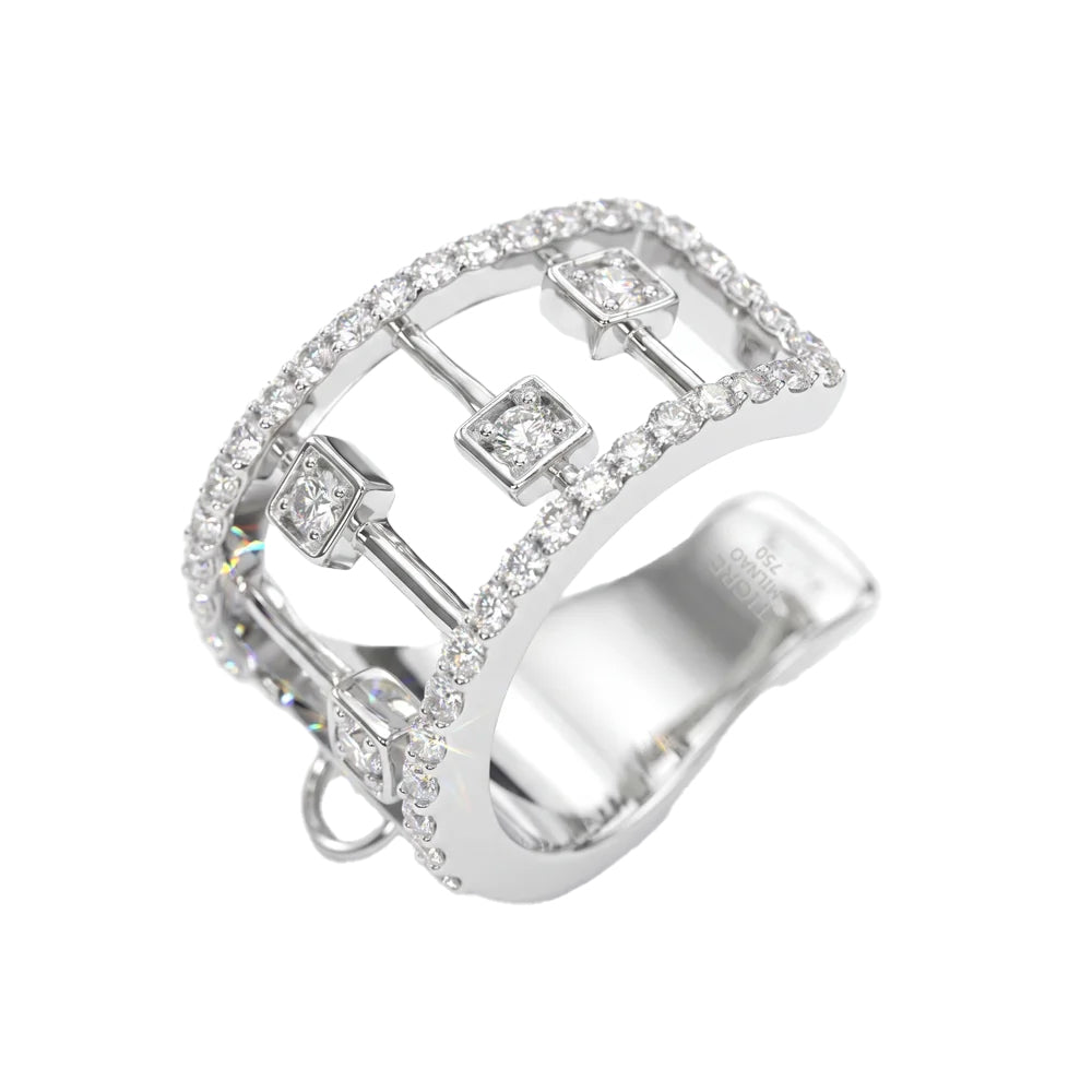 Prisma Square Diamond Ear Cuff