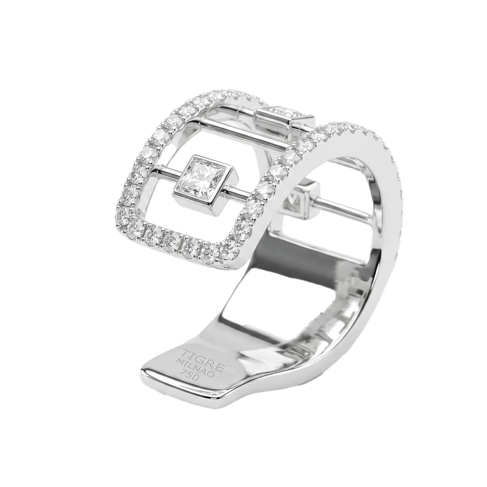 Prisma Square Diamond Ear Cuff
