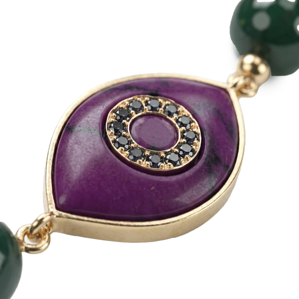 Regard Violet Long Bead Necklace