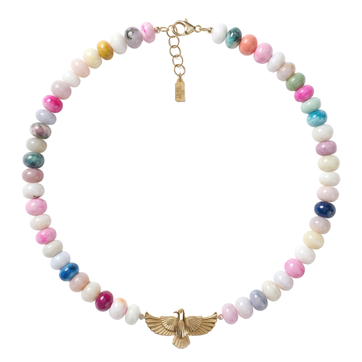 Prisma Multicolor Bead Falcon Necklace