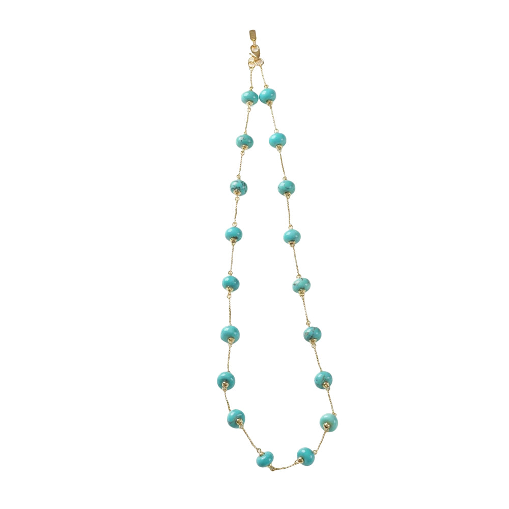 Turquoise Necklace, 18 Beads