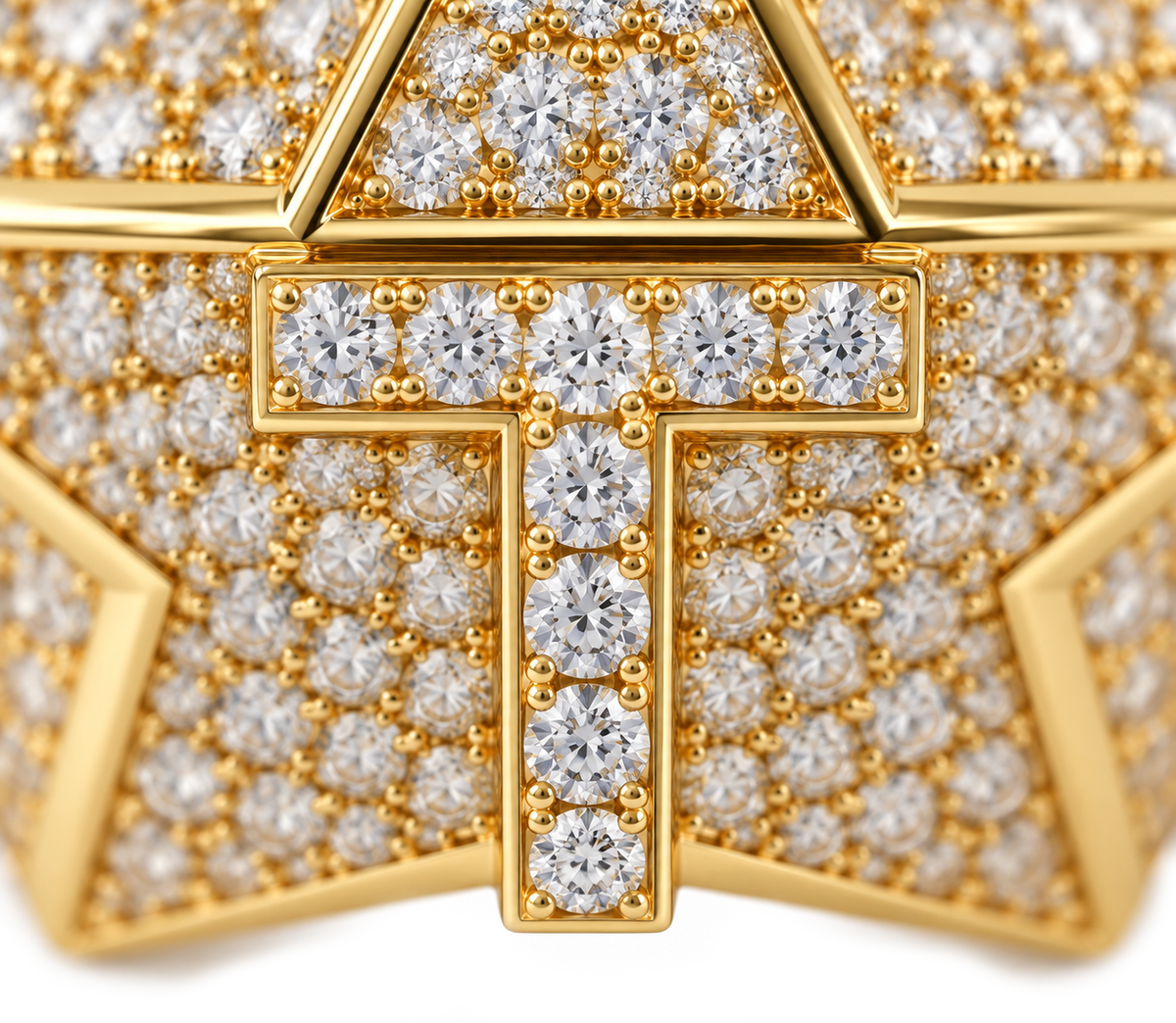 Initiale T Pavé Diamond Ring