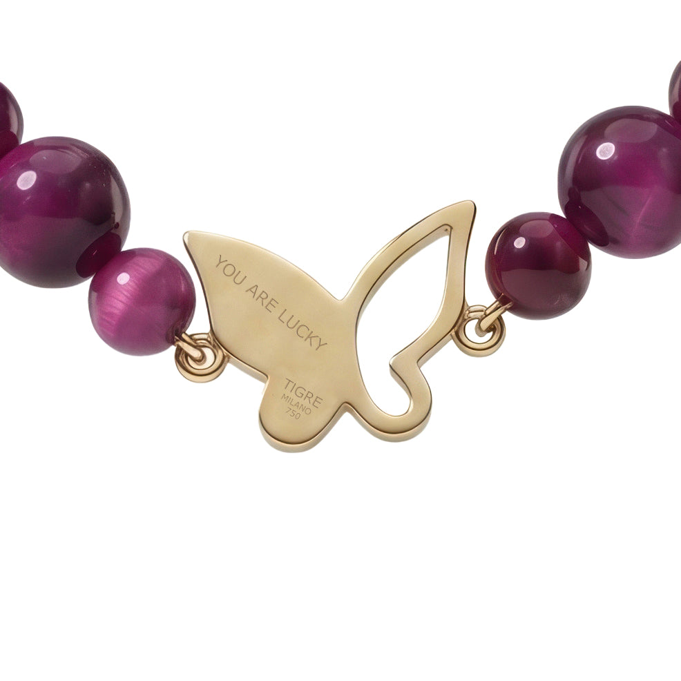 Farfalla Mini Rosée Tigre Eye Necklace