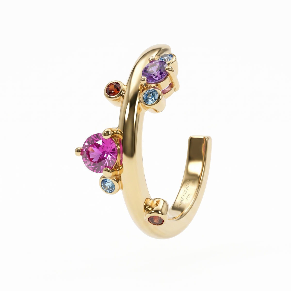 Gemma Bloom Double-Row Earrings