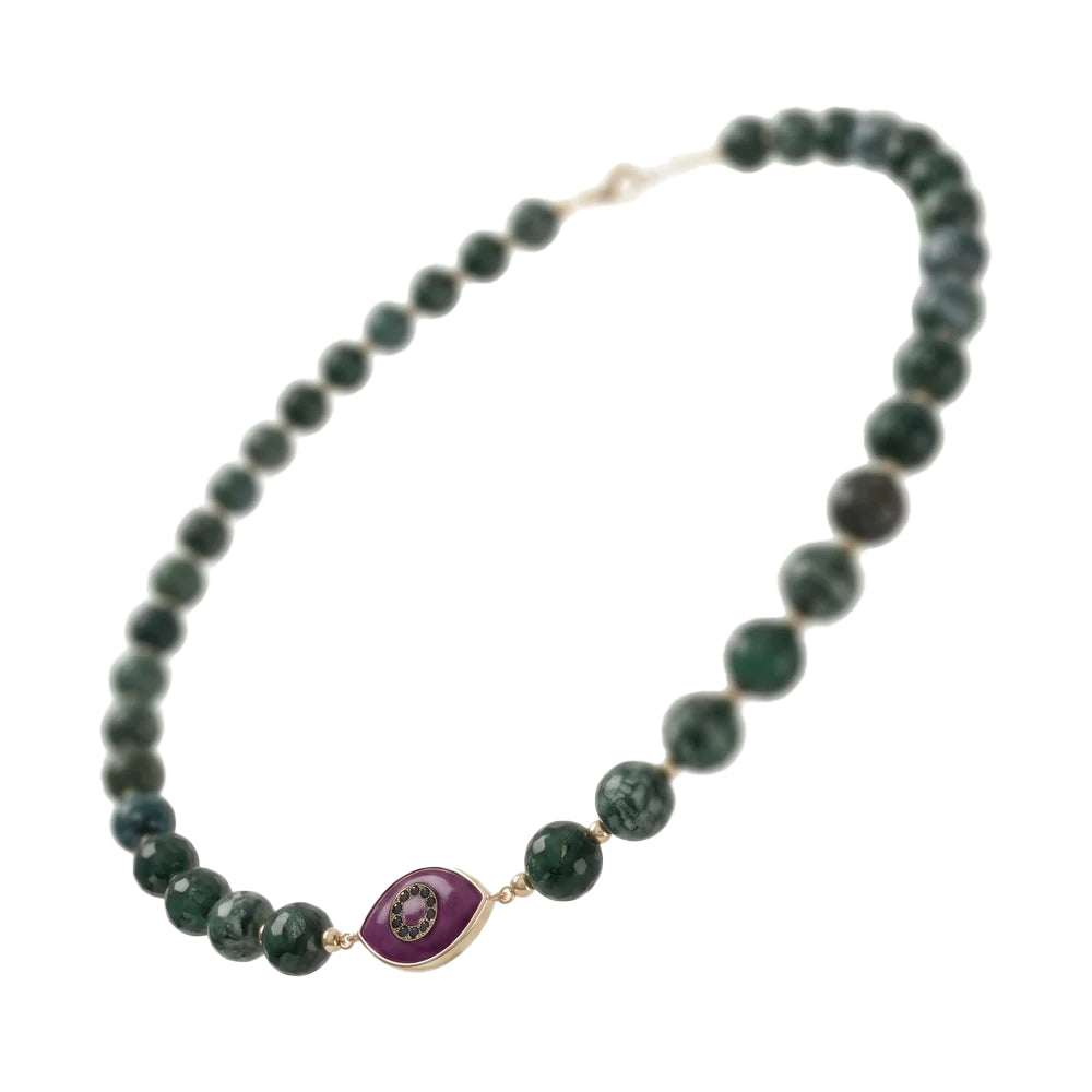 Regard Violet Long Bead Necklace