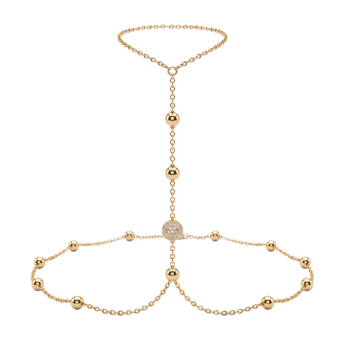 Boule Diamond Chain Hand Cuff