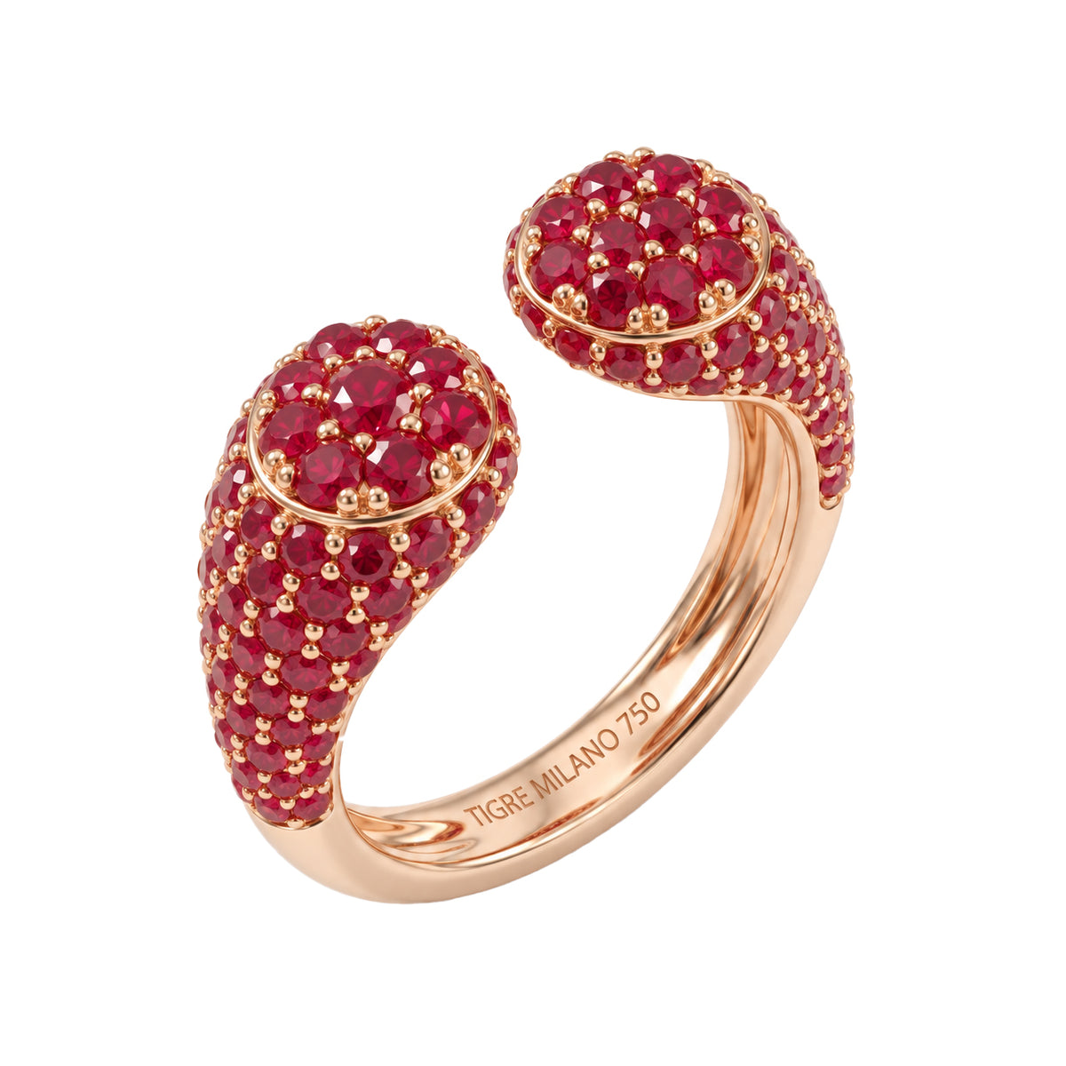 Double Pear Ruby Ring