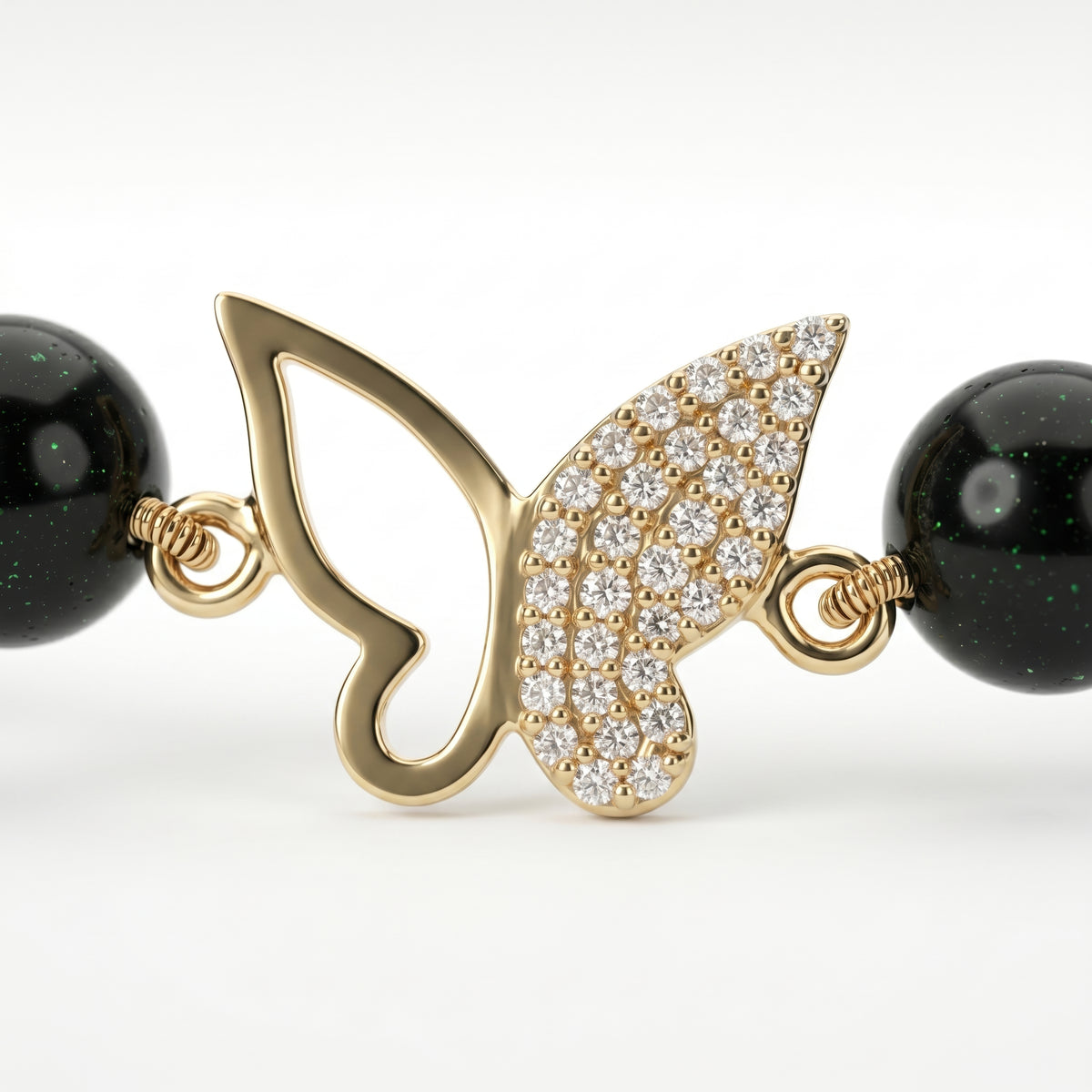 Farfalla Purple Tiger Eye Bead Necklace