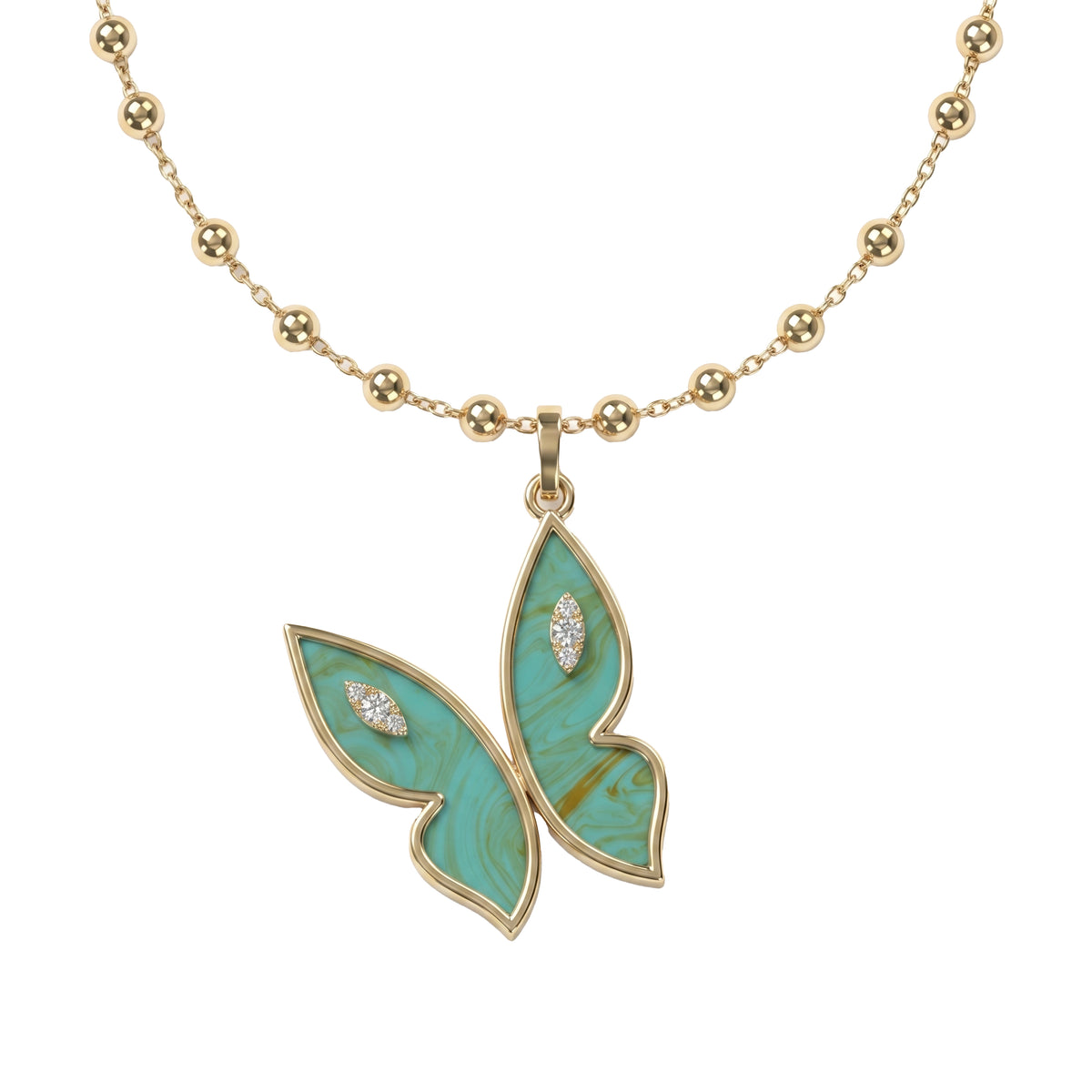 Farfalla Grand Turquoise Pendant Necklace