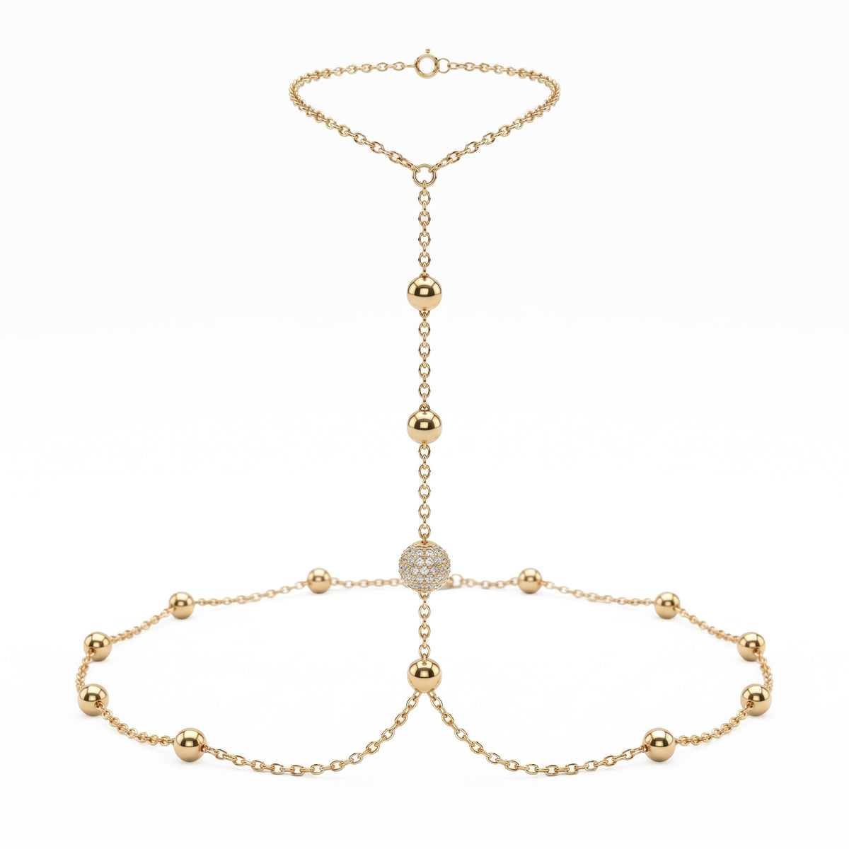 Boule Diamond Chain Hand Cuff
