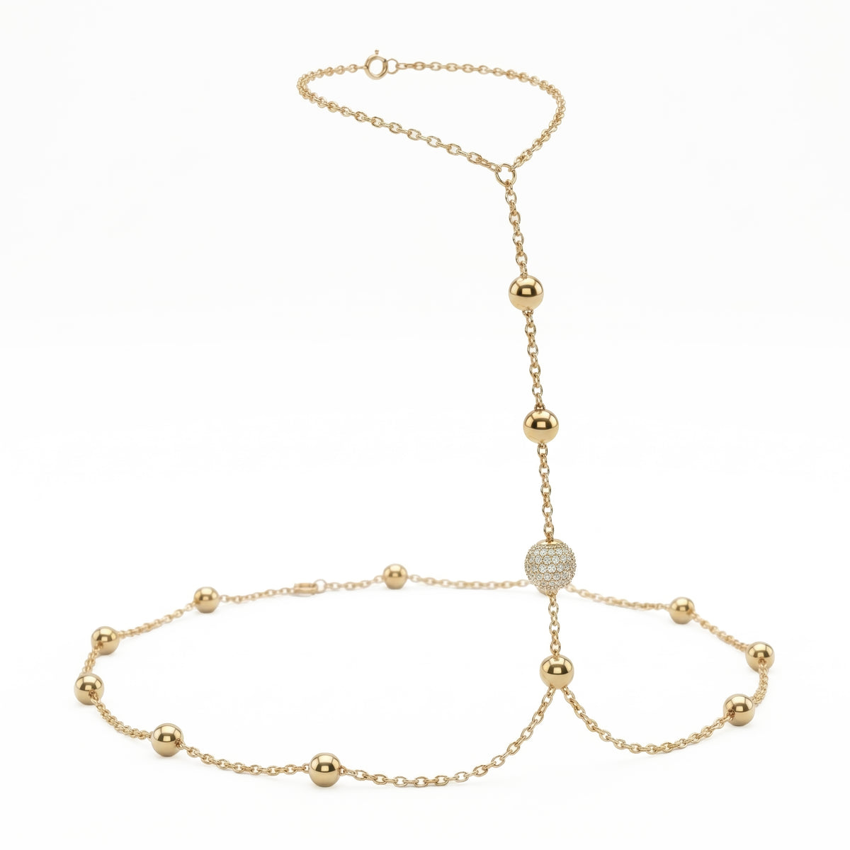Boule Diamond Chain Hand Cuff
