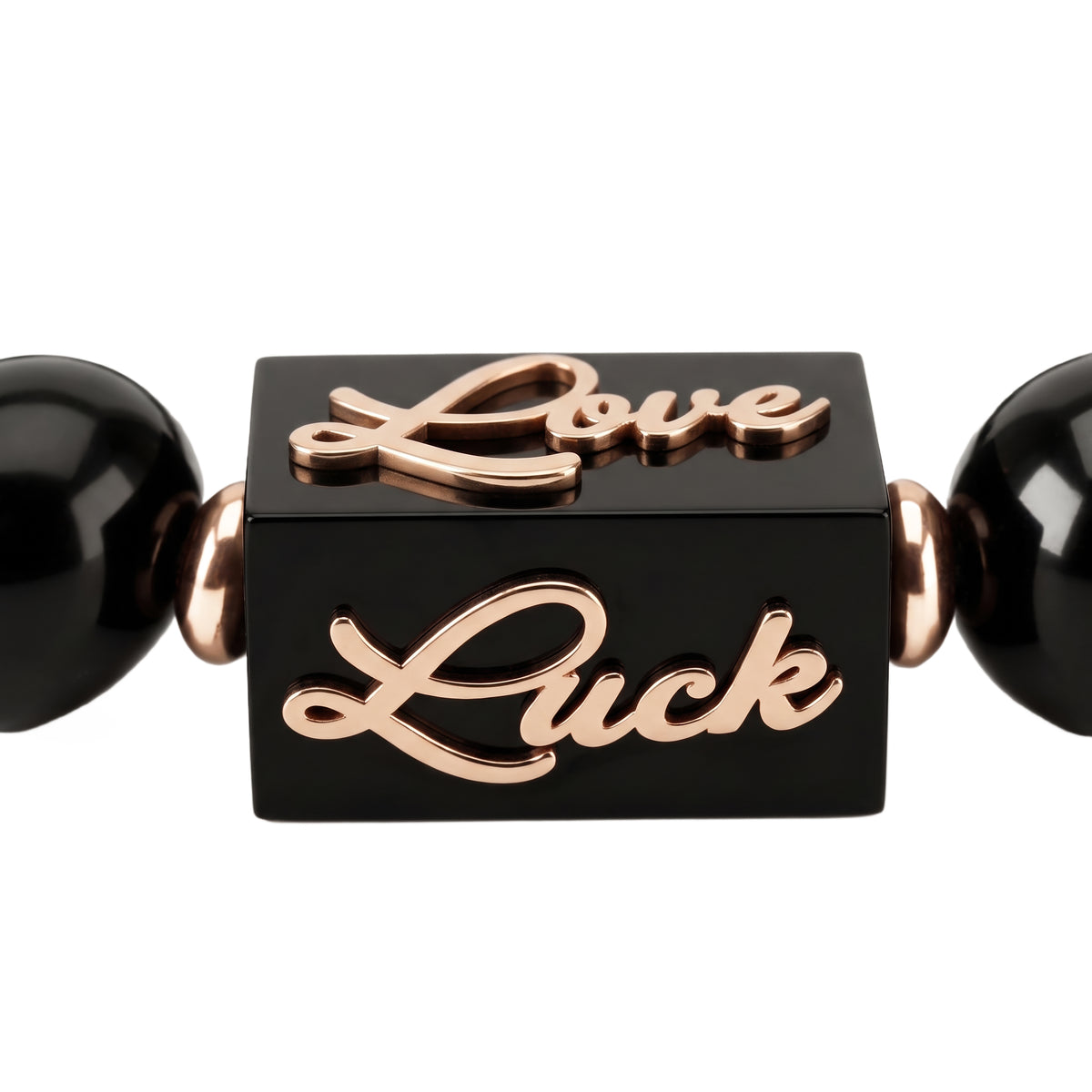 Mantra Noir Bracelet, 4 Words