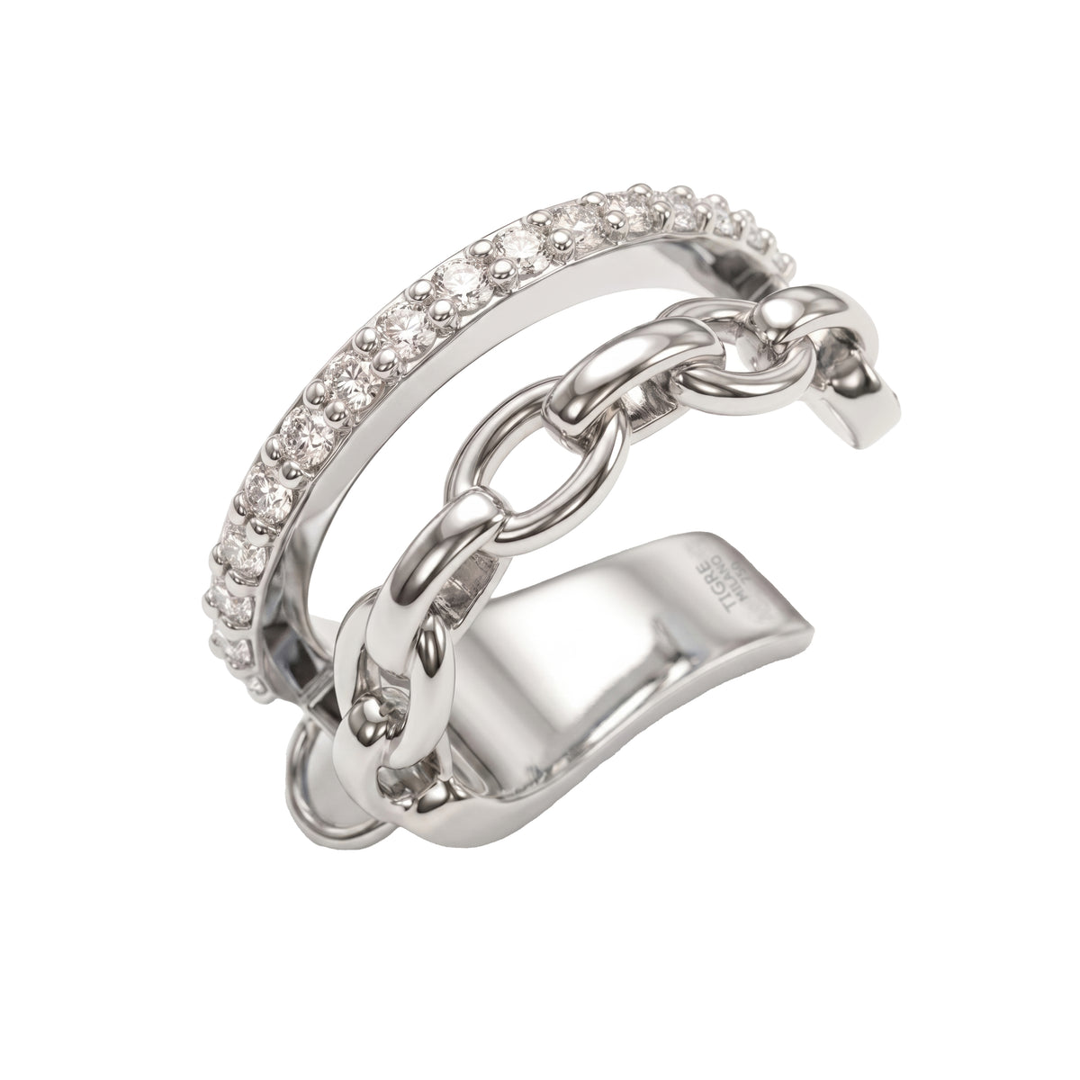 Chaîne White Gold Diamond Ear Cuff