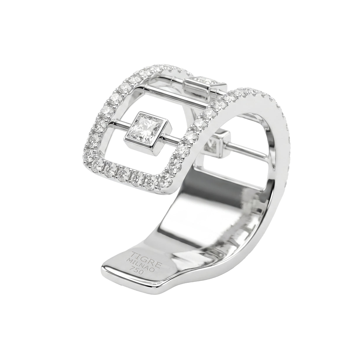 Prisma Square Diamond Ear Cuff
