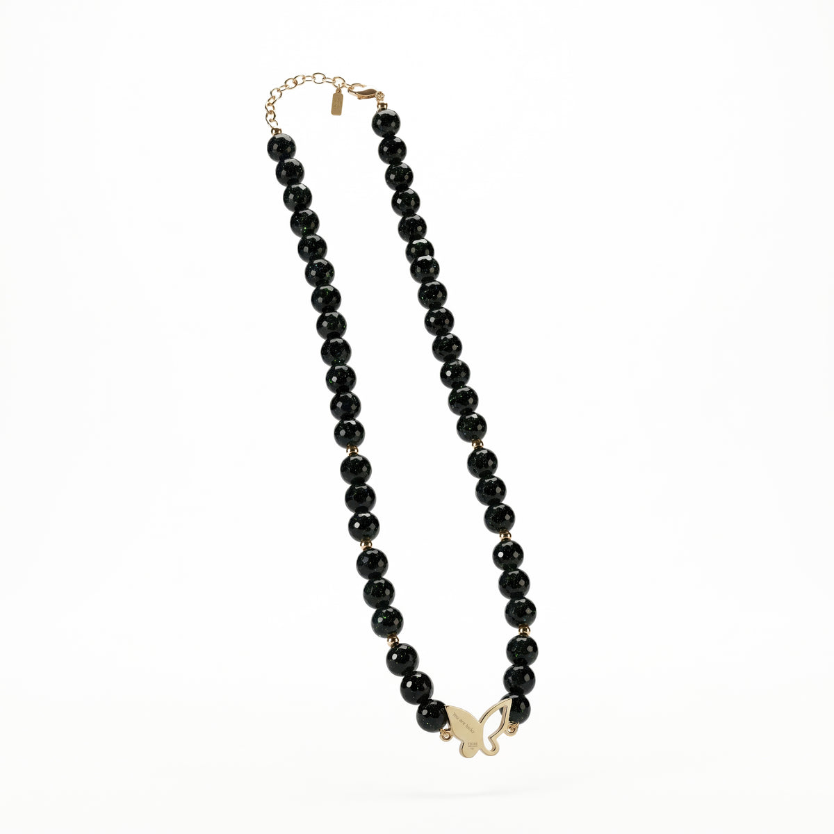 Farfalla Mini Violet Tigre Eye Necklace