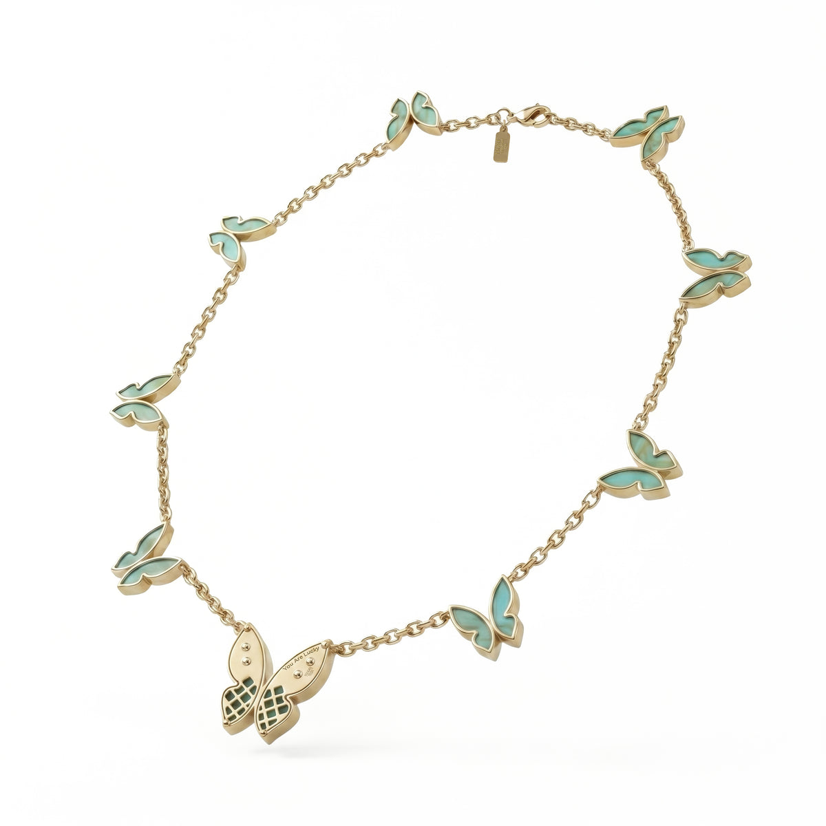 Farfalla Necklace, 9 Turquoise Motifs