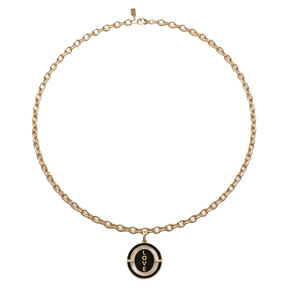 Amour & Chance Reversible Oval Necklace