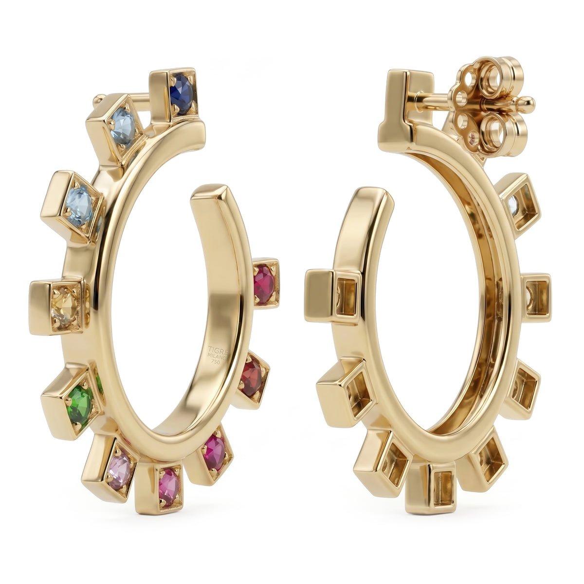 Disque Chromatic Gold Earrings
