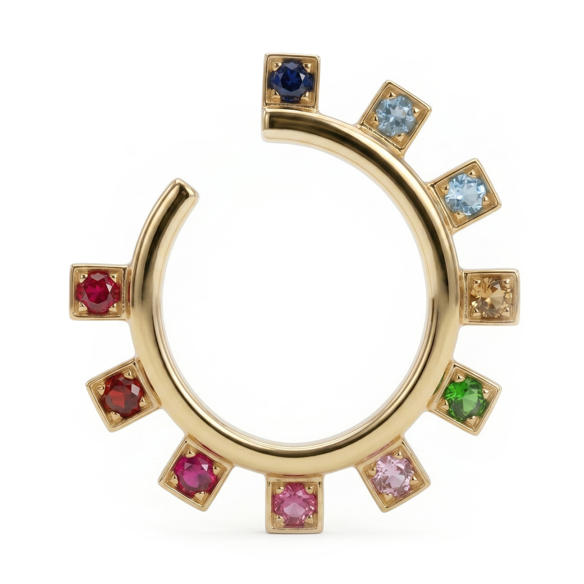 Disque Chromatic Gold Earrings