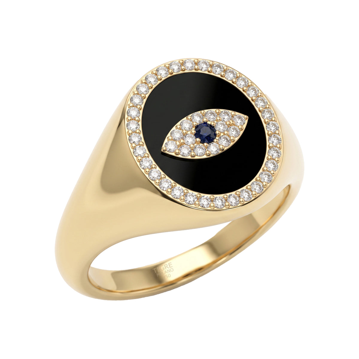 Regard Noir Oval Diamond Ring