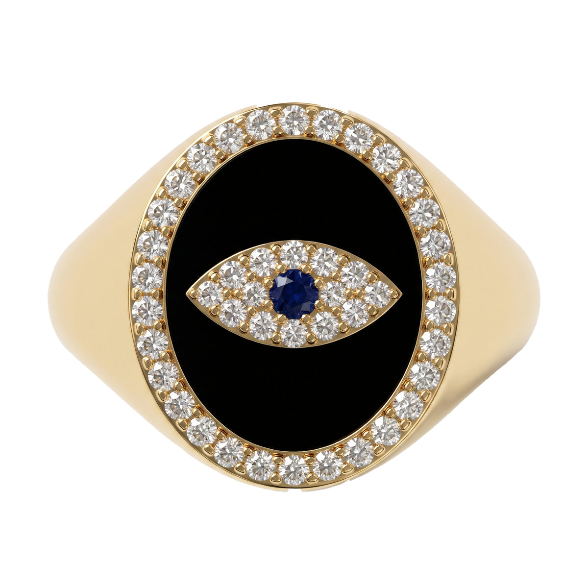 Regard Noir Oval Diamond Ring