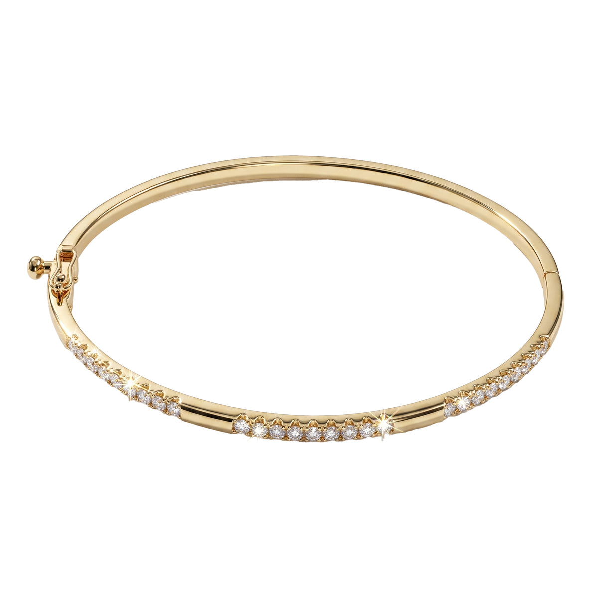 Diamond Bracelet, 3 Sections, Yellow Gold