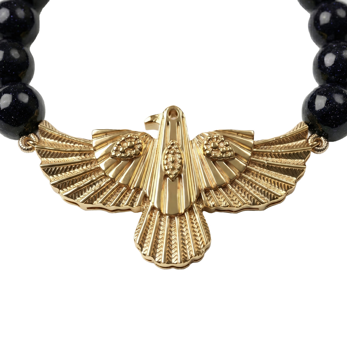 Faucon Shimmering Green Bead Necklace