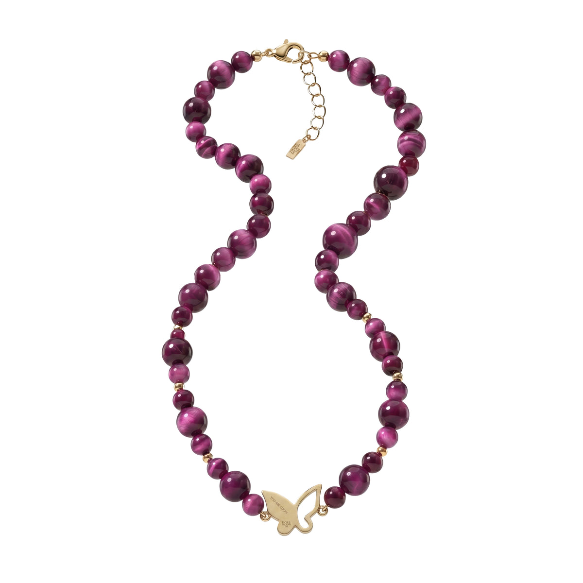 Farfalla Mini Rosée Tigre Eye Necklace