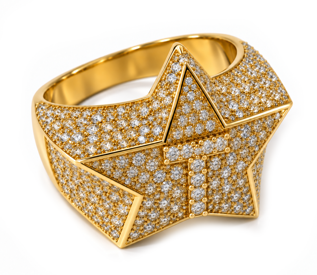 Initiale T Pavé Diamond Ring
