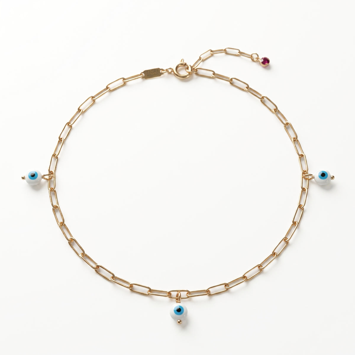 Regard Anklet, 3 Eye Motifs