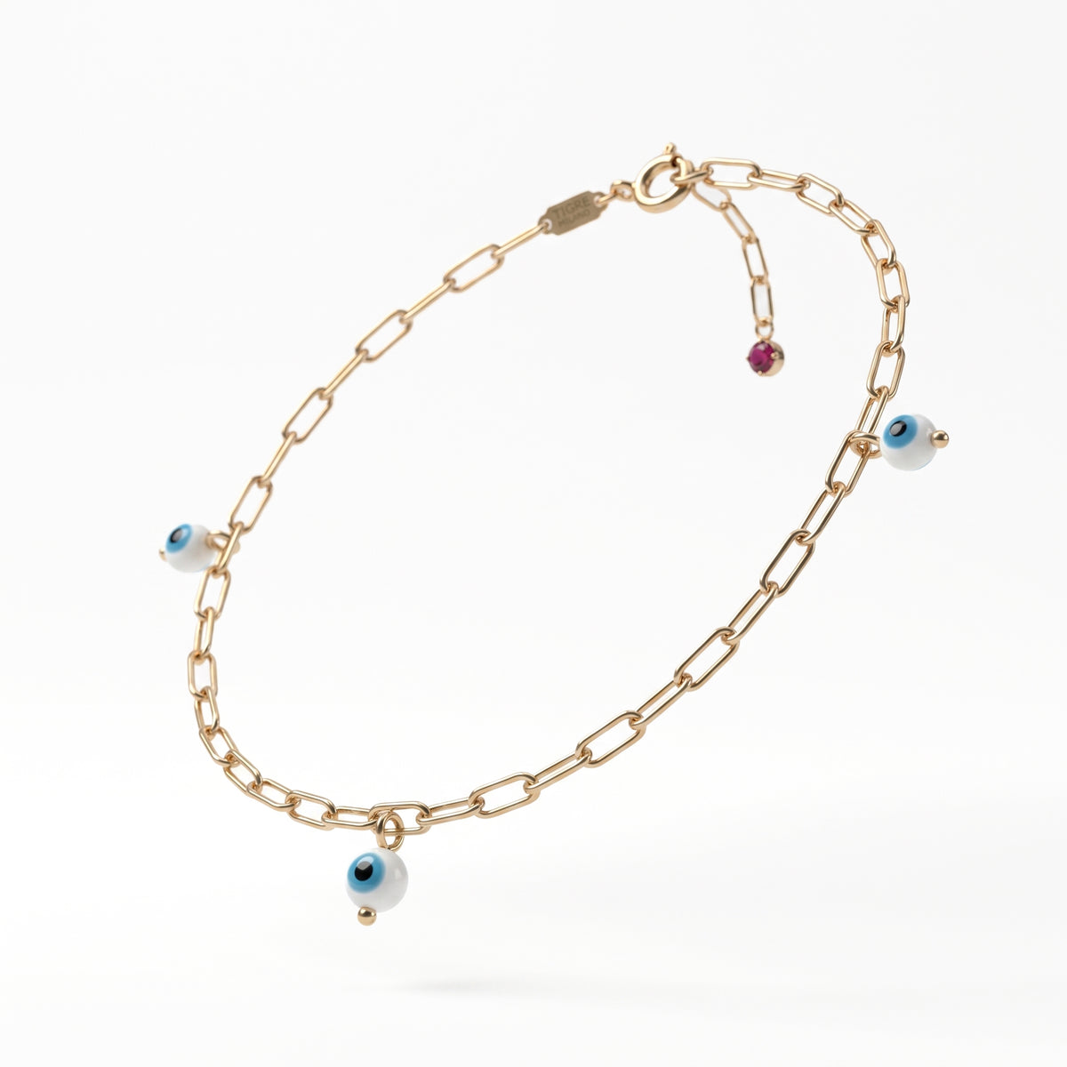 Regard Anklet, 3 Eye Motifs
