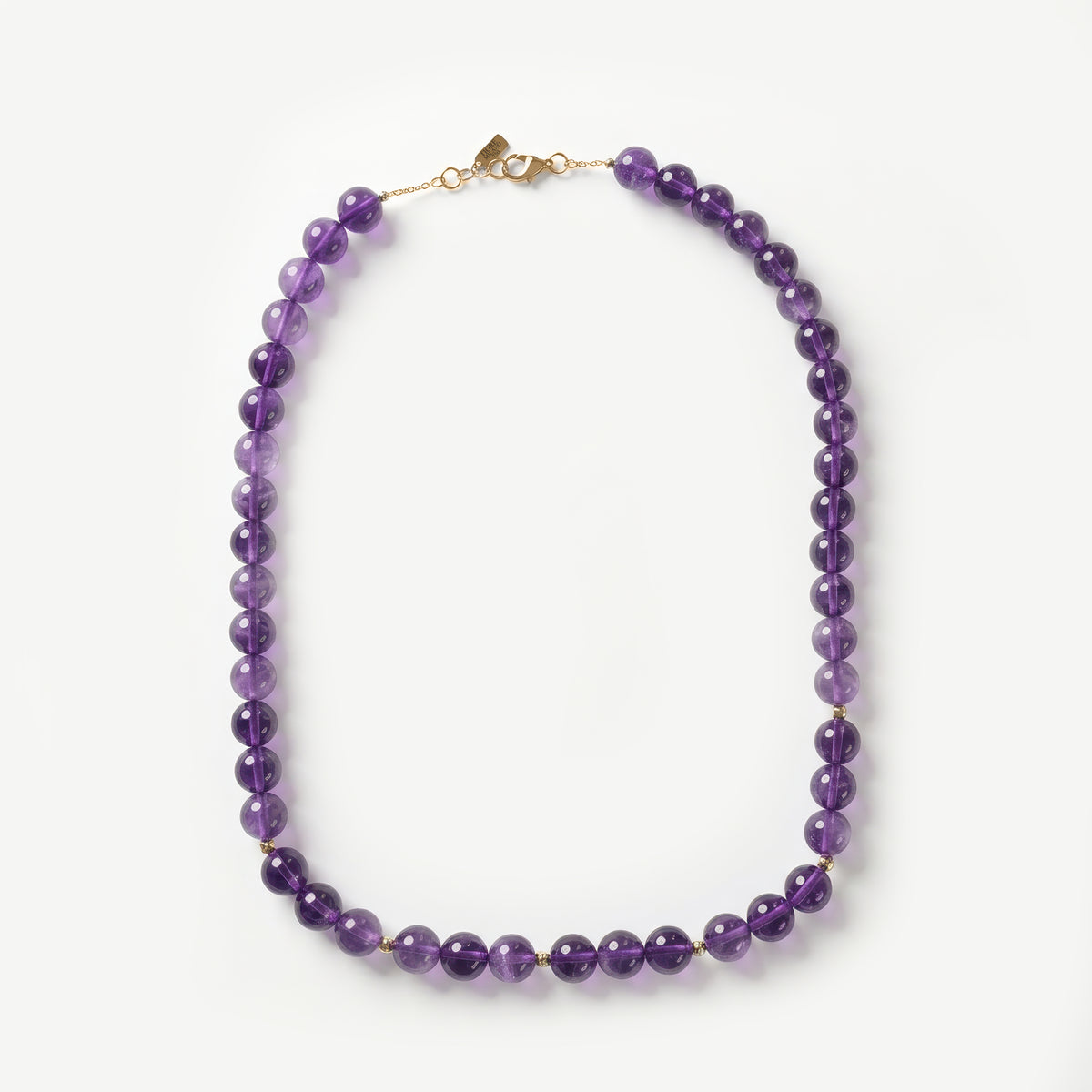 Amethyst Boule Bead Necklace