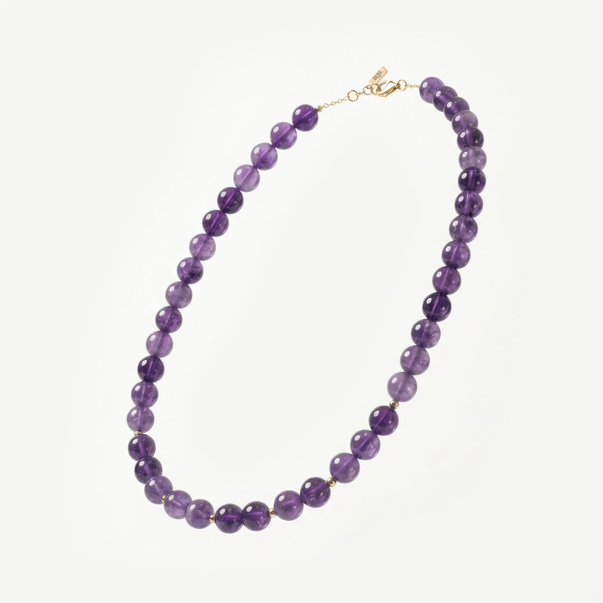 Amethyst Boule Bead Necklace
