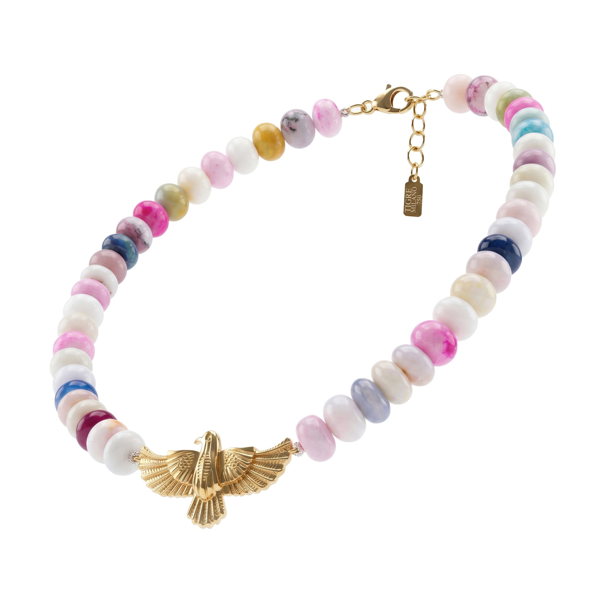 Prisma Multicolor Bead Falcon Necklace