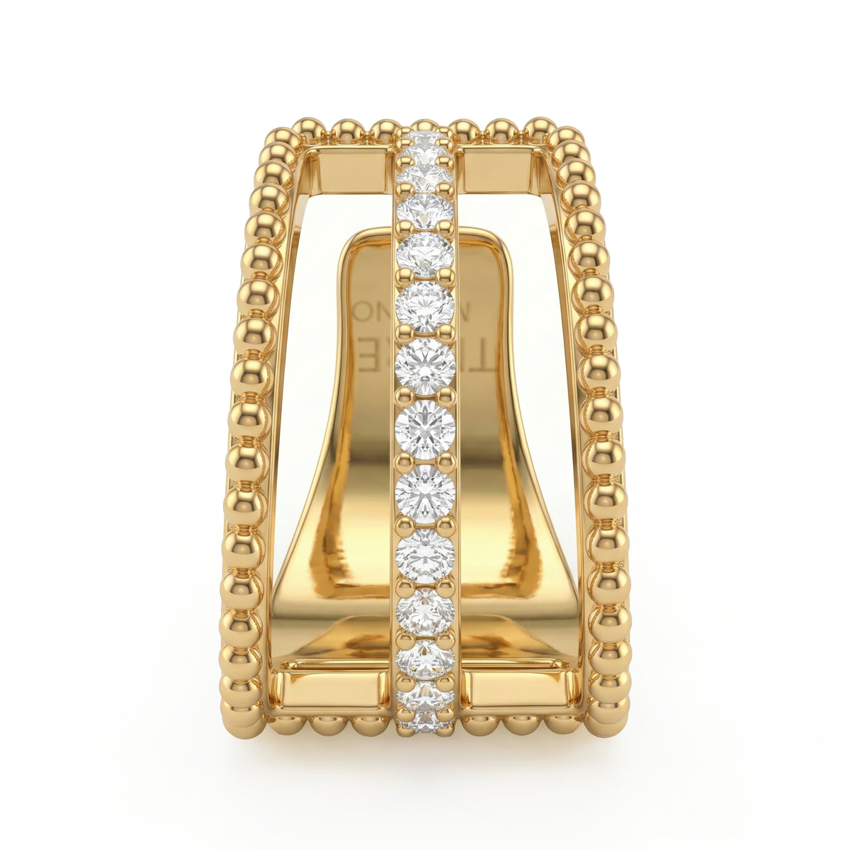 Triple-Line Diamond Ear Cuff