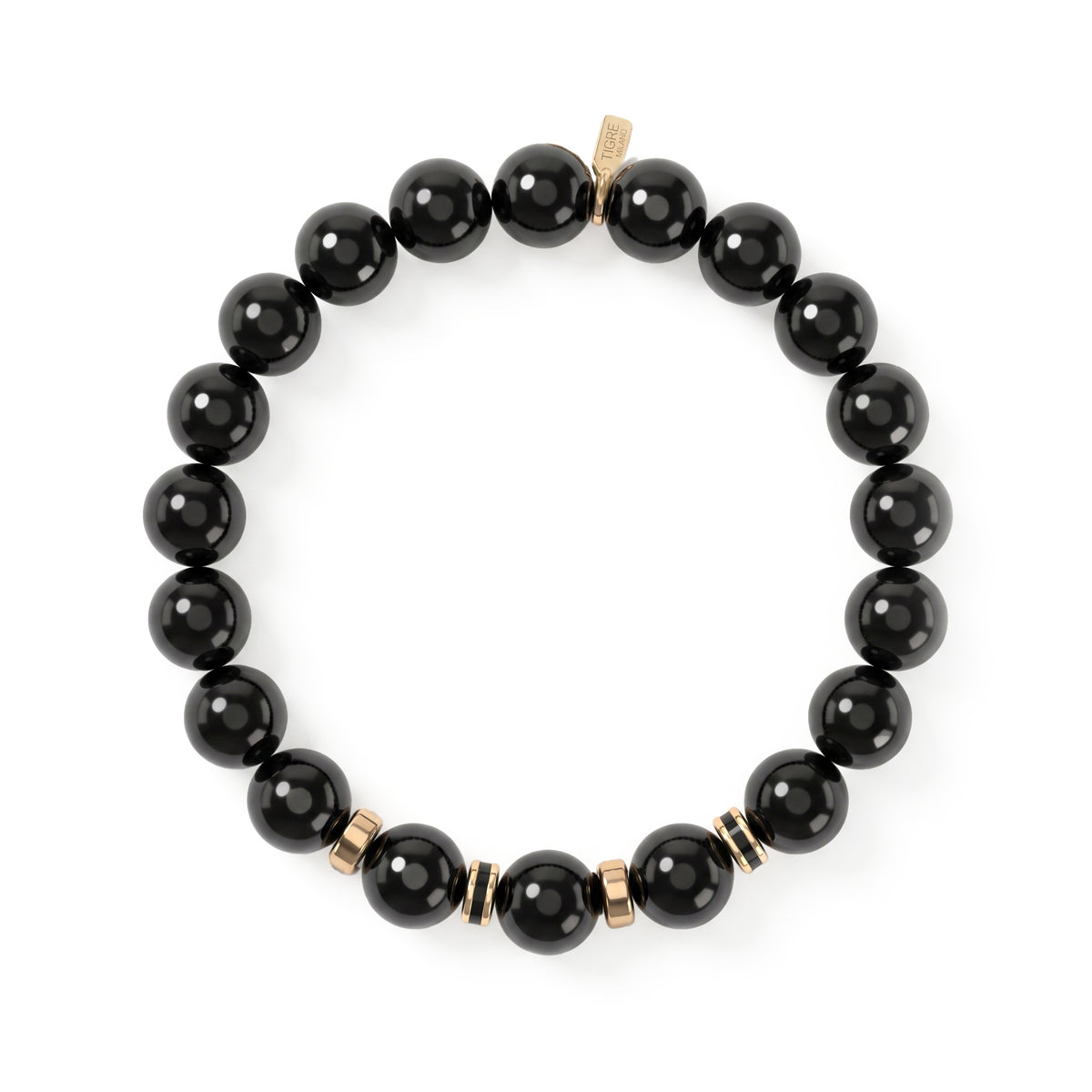 Onyx Bead Bracelet, 5 Stoppers