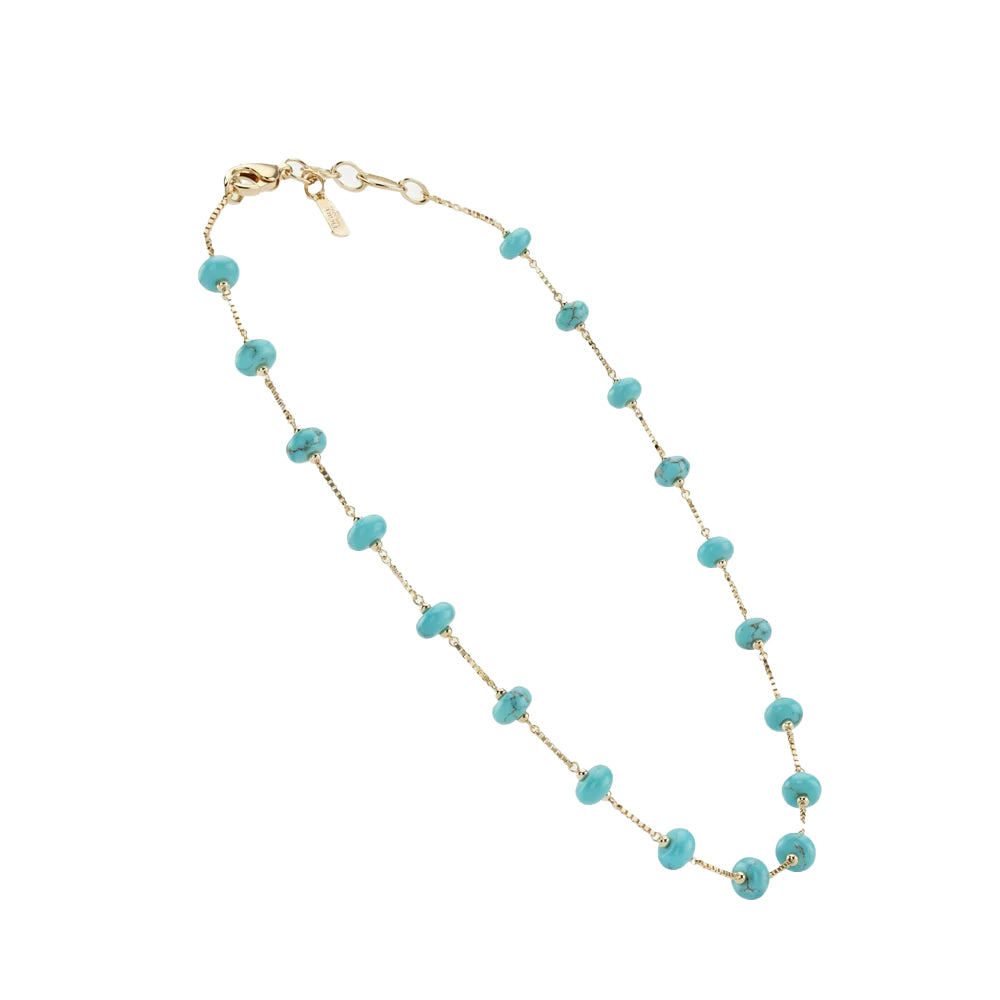 Turquoise Necklace, 18 Beads
