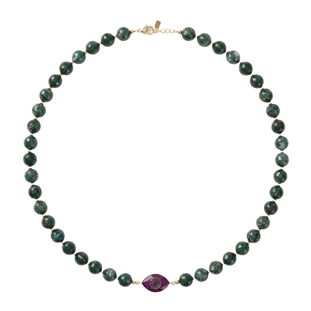 Regard Violet Long Bead Necklace