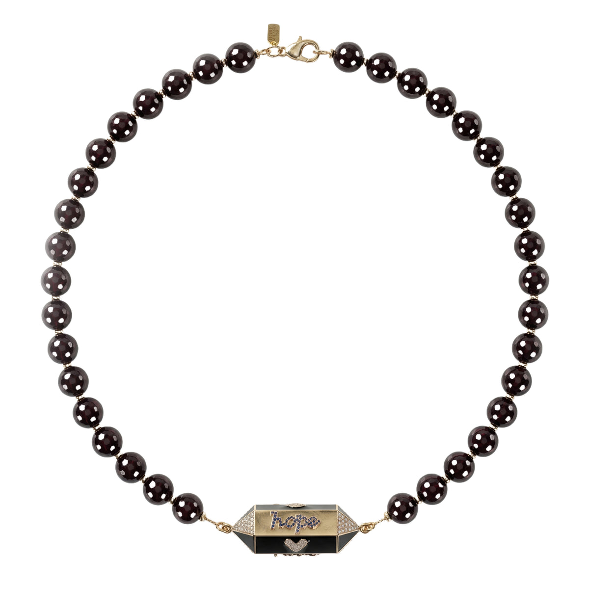 Fanous Garnet Gold Necklace