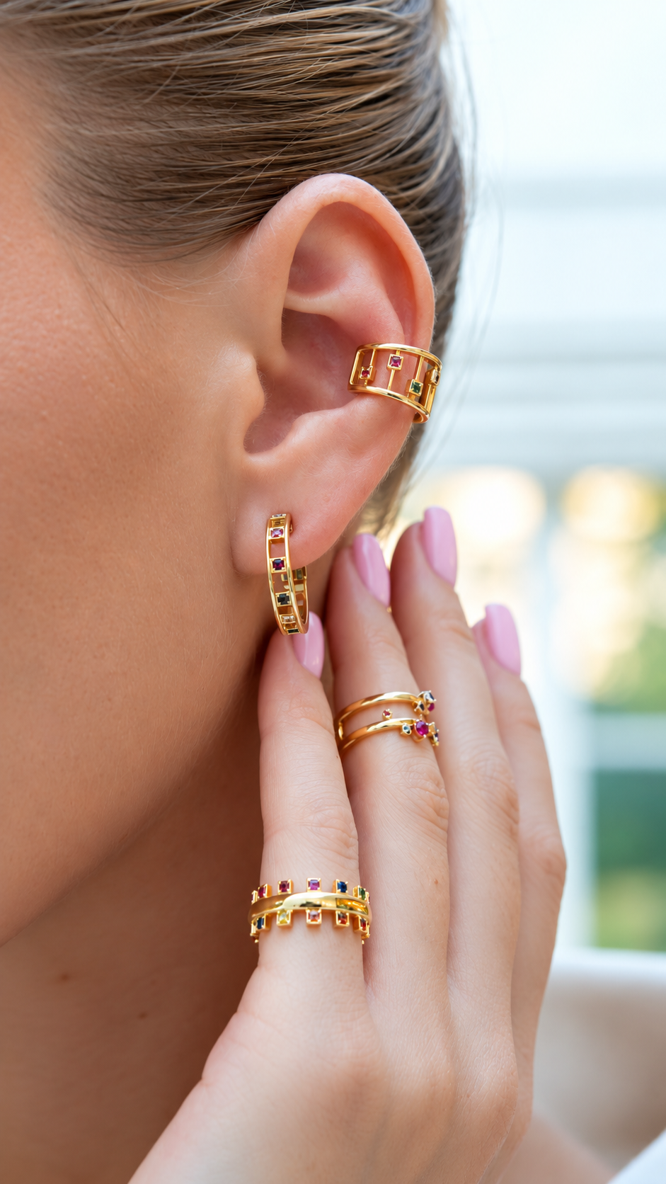Buzzle Oval Gemstone Earrings