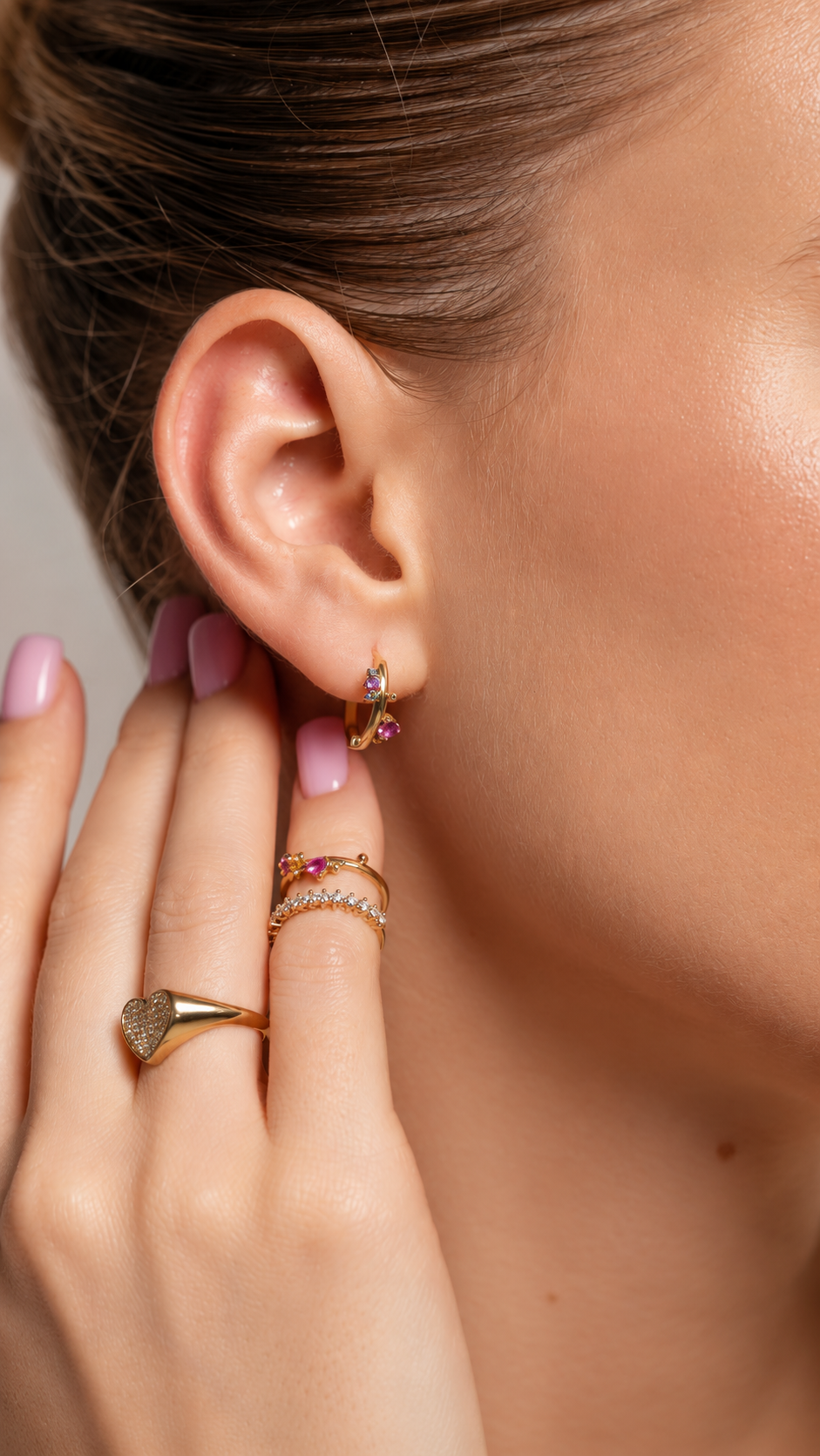 Gemma Bloom Double-Row Earrings
