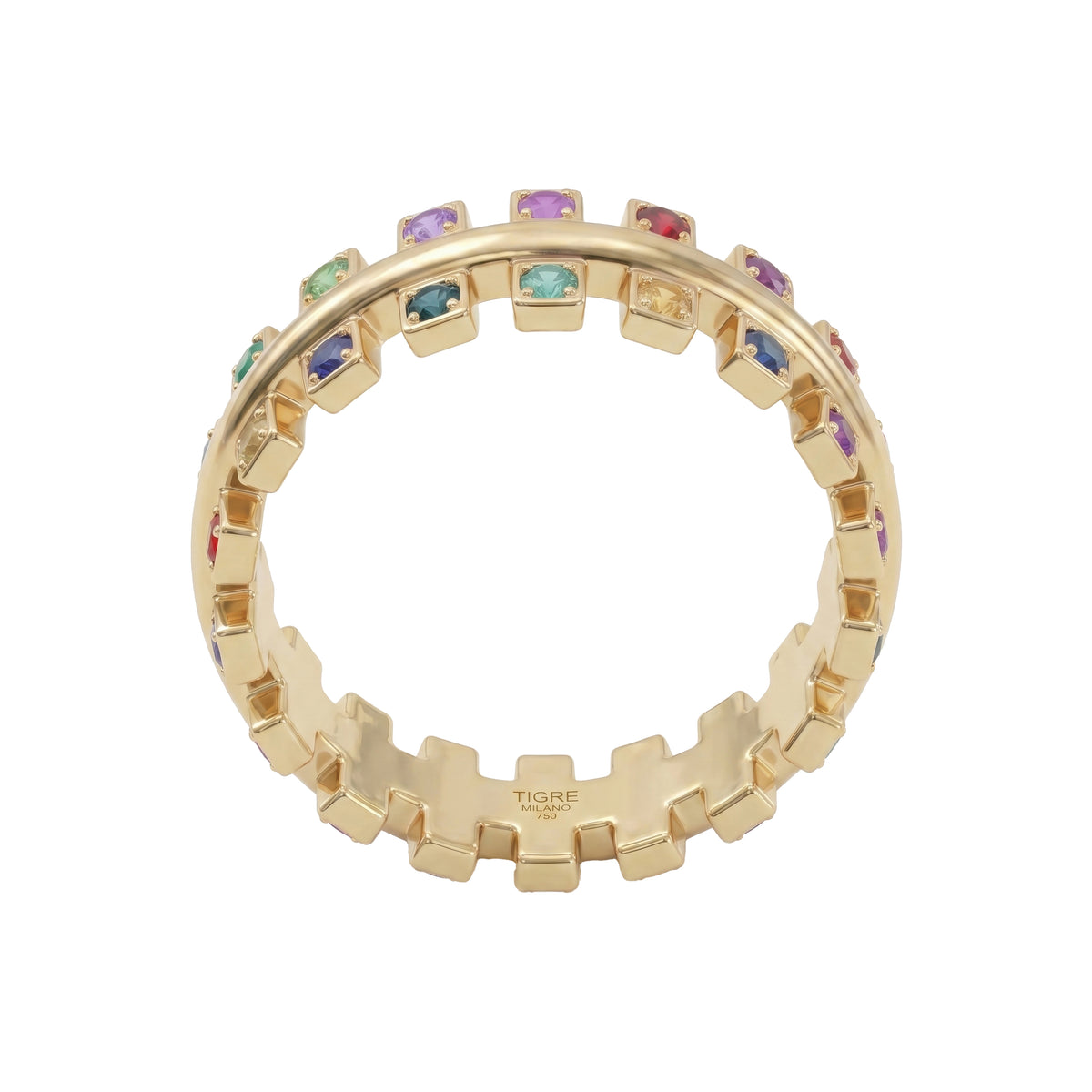 Buzzle Multicolour Gold Ring