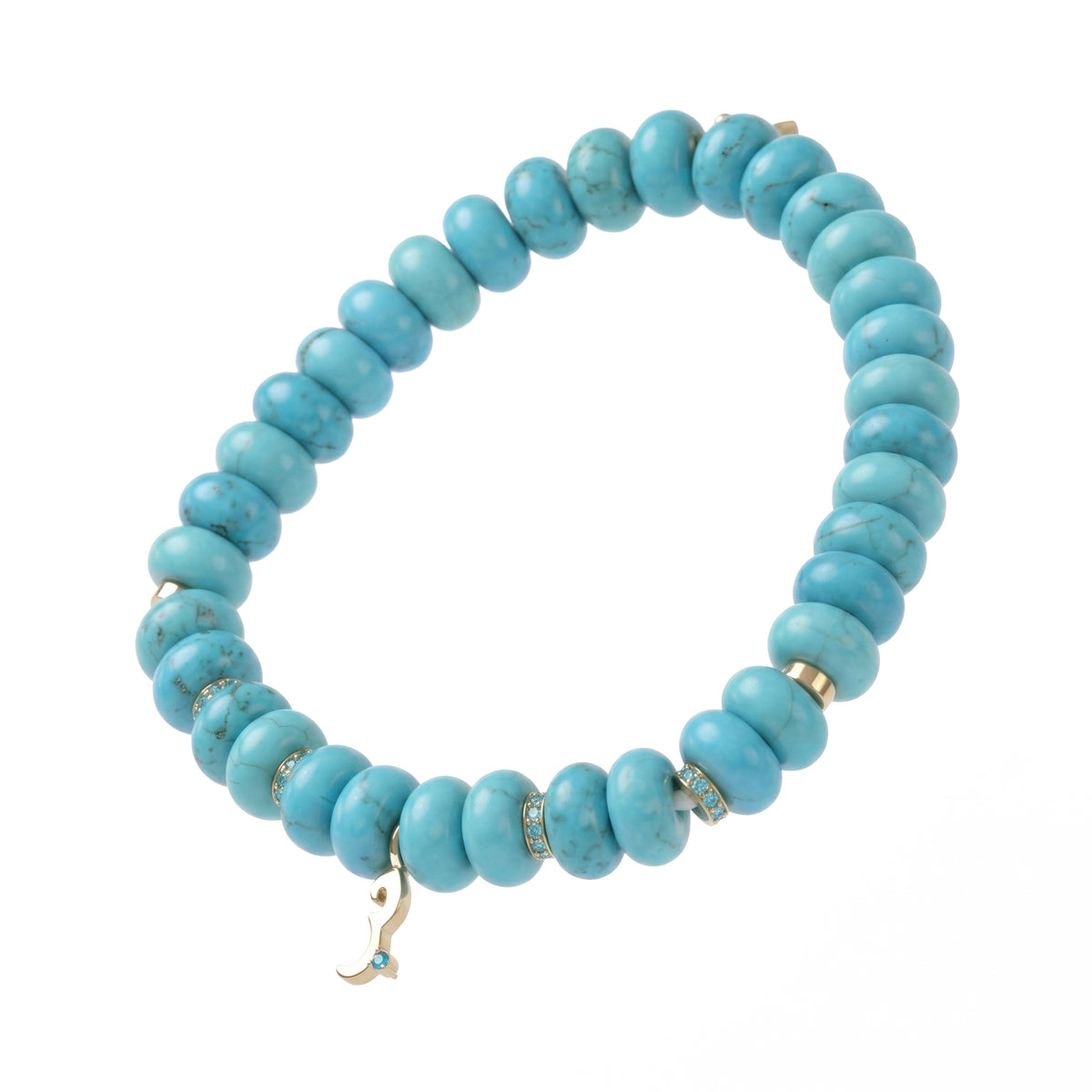 Celeste Blue Bead Bracelet