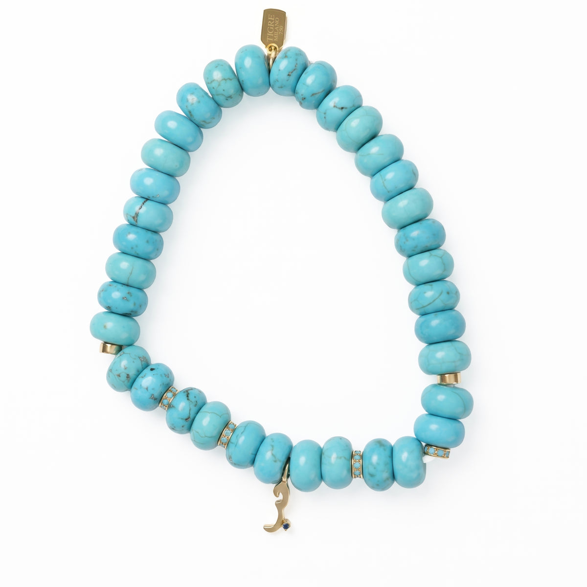 Celeste Blue Bead Bracelet