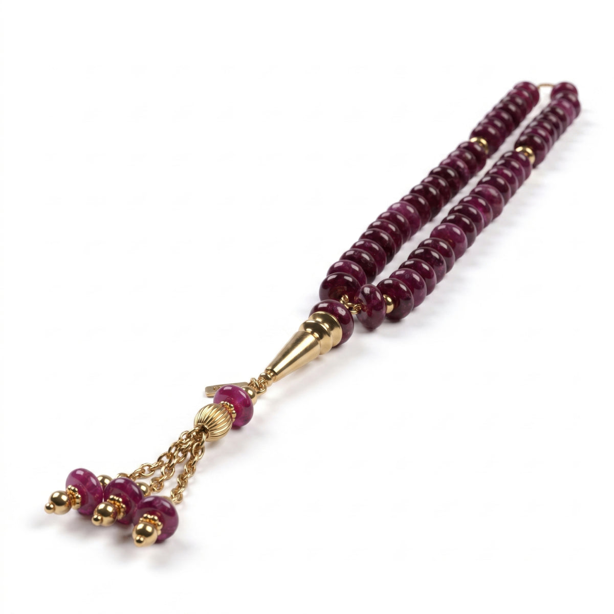 Ruby & Gold Misbaha