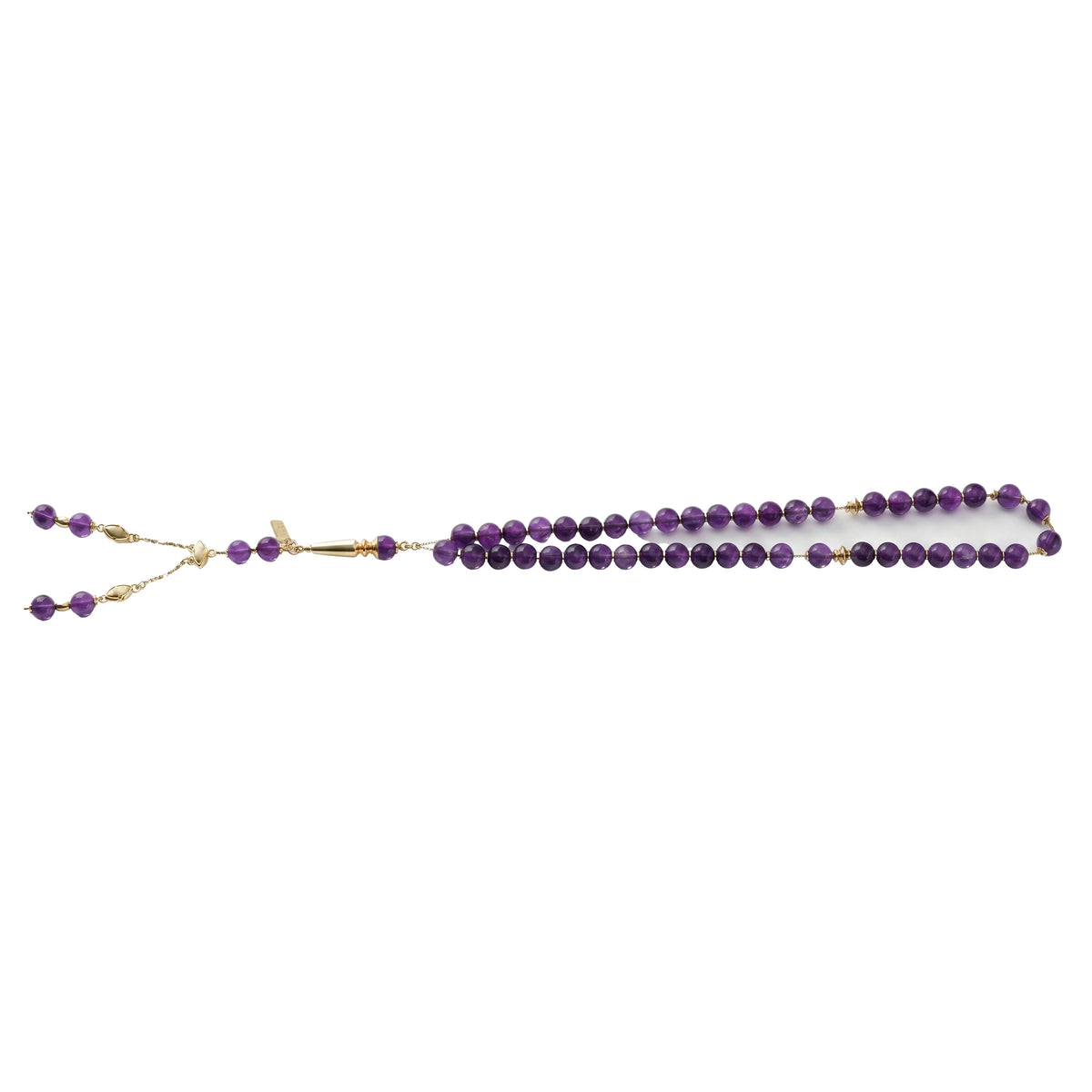 Amethyst & Gold Misbaha