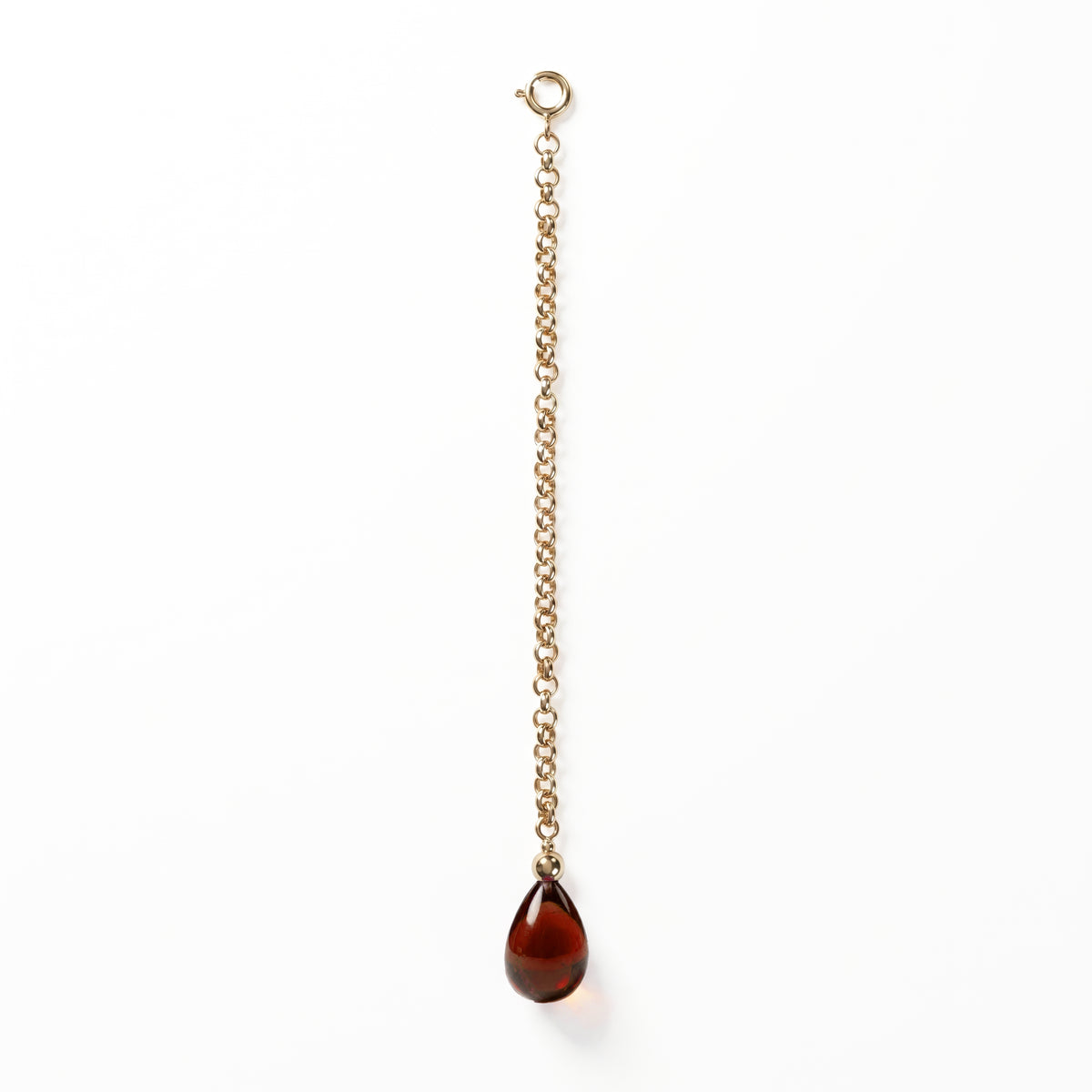 Ruby Pear Fine-Link Charm